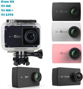 img 3 attached to 📷 35M Waterproof Diving Protective Shell Case for Xiaomi Yi 4K / Xiaoyi Yi 4K+ / Yi Lite Action Camera with Touch Screen and Accessories