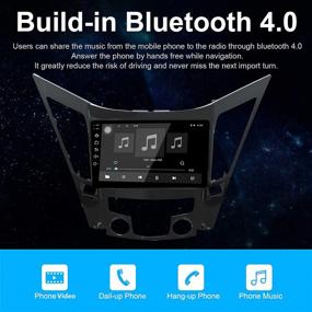 img 2 attached to 🚗 LEXXSON Android 10.1 Car Radio Stereo for Hyundai Sonata 2011-2013, 9" Capacitive Touch Screen HD Head Unit, Bluetooth USB Player, Split Screen GPS Navigation, 2G DDR3+32G