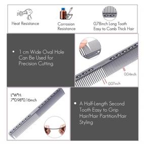 img 1 attached to 🔀 VON SHARTE Wide Tooth Barber Comb and Tail Comb Set (Styling Comb N932Z02S)