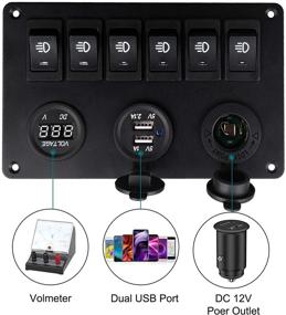 img 1 attached to Waterproof Switches Digital Voltmeter Cigarette