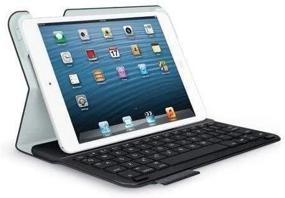 img 4 attached to Logitech Ultrathin Keyboard Folio for iPad Mini with Retina 💻 Display - Carbon Black: Slim & Stylish iPad Mini Keyboard Case