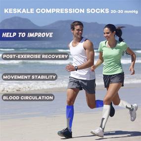 img 3 attached to Medical Graduated Compression Socks for Improved Circulation, 20-30 mmHg - Pack of 3 for Women & Men