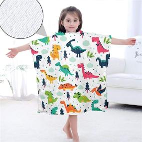 img 1 attached to 👶 Soft Hooded Towel Wrap for Boys and Girls | Ideal Swim, Beach, Bath, and Pool Cover-Up for Kids aged 2-7 Years Old