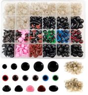👀 600pcs safety eyes and noses with washers: black glitter plastic eyes for stuffed animal amigurumi doll crochet and crafts logo