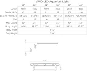 img 1 attached to 🐠 BeamsWork Vivio Adjustable Dimmer Full Spectrum LED Aquarium Fish Tank Light for Freshwater - Sizes 12, 20, 24, 30, 36, 48 inches