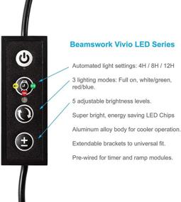 img 2 attached to 🐠 BeamsWork Vivio Adjustable Dimmer Full Spectrum LED Aquarium Fish Tank Light for Freshwater - Sizes 12, 20, 24, 30, 36, 48 inches