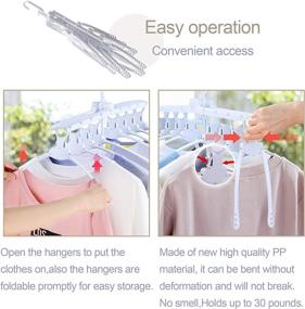 img 1 attached to 👔 Haphome Non-Slip Multi-Function Magical Suit Hangers (1-Pack) - Space Saving 360 Degree Swivel Hook, Ultra Thin, Strong & Durable Clothes Holders - Up to 30 Lbs Support (White, 8) - 8