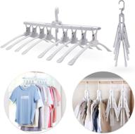 👔 haphome non-slip multi-function magical suit hangers (1-pack) - space saving 360 degree swivel hook, ultra thin, strong & durable clothes holders - up to 30 lbs support (white, 8) - 8 логотип