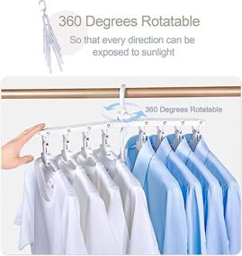 img 2 attached to 👔 Haphome Non-Slip Multi-Function Magical Suit Hangers (1-Pack) - Space Saving 360 Degree Swivel Hook, Ultra Thin, Strong & Durable Clothes Holders - Up to 30 Lbs Support (White, 8) - 8