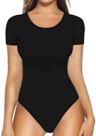 👗 mangopop women's sleeve medium bodysuit - clothing for women: bodysuit logo