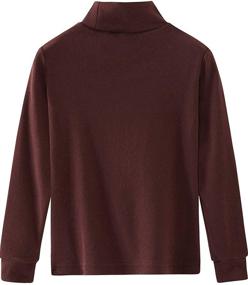 img 3 attached to 👕 Soft Cotton Long Sleeve Mock Turtleneck Shirts for Little & Big Kids by Spring&amp;Gege