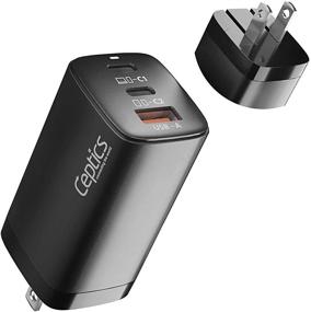 img 4 attached to 🔌 Ультра компактный зарядное устройство для стены с USB C, Ceptics 65W 3 порта PD 3.0 зарядное устройство [технология GaN], быстрый адаптер для зарядки типа C - Маленький USB + два USB-C - USB зарядное устройство для MacBook, ноутбуков USB C, iPad, iPhone, Galaxy.