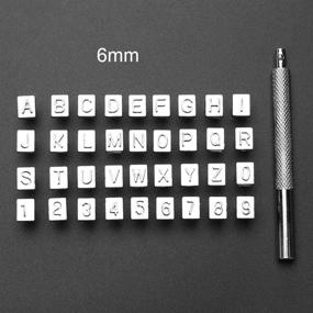 img 3 attached to Knoweasy 6mm Steel Punch Alphabet Letter Number Leather Stamper Set: Ideal Tool for DIY Leather Craft Printing