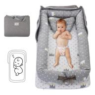 yinuoday детский лежак: складной, переносной детский кошелек и ко-спящая колыбель для путешествий, спальни и использования на открытом воздухе логотип