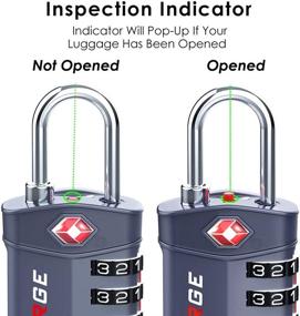 img 1 attached to 🛂 Digit-Accredited Luggage Inspection Indicator: Essential Travel Accessories and Secure Luggage Locks