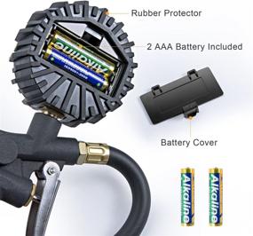 img 1 attached to 🔧 AstroAI Digital Tire Inflator: 250 PSI with Pressure Gauge, Heavy Duty Accessories for Accurate Inflation, Rubber Hose & Quick Connect Coupler