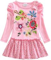 juxinsu toddler cotton flower cartoon girls' clothing in dresses logo