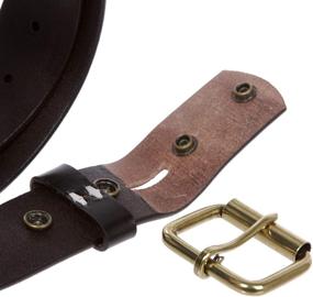 img 1 attached to Genuine Vintage Leather Men's 👞 Belts: Stylish Accessories with Tanned Grain