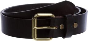 img 2 attached to Genuine Vintage Leather Men's 👞 Belts: Stylish Accessories with Tanned Grain