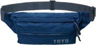 💧 water resistant running fanny pack for men & women | tdyu waist bag for running, walking, jogging & traveling | carry phones, passport, wallet | blue logo