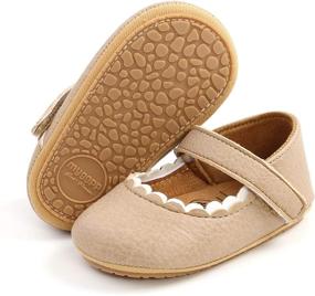 img 4 attached to RVROVIC Baby Girls Soft Sole Mary Jane Flats Princess Dress Shoes with Cute Bow - PU Prewalkers