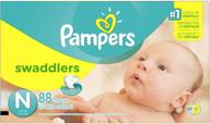 pampers swaddlers disposable diapers newborn size 0 (over 10 lb), 88 count, super: ultimate comfort and protection for your baby logo