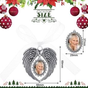 img 3 attached to 🌟 Classic Style Christmas Memorial Photo Frame Ornament with Angel Wing Design - Sympathy Ornament for Loss of Loved One