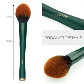 img 3 attached to 🖌️ Jessup Brushes 9-Piece Makeup Brush Set: Eyeshadow, Powder, Foundation, Concealer - Trekking Green T268