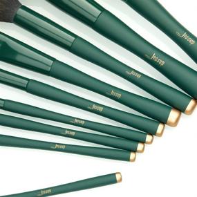 img 1 attached to 🖌️ Jessup Brushes 9-Piece Makeup Brush Set: Eyeshadow, Powder, Foundation, Concealer - Trekking Green T268