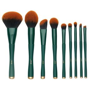 img 4 attached to 🖌️ Jessup Brushes 9-Piece Makeup Brush Set: Eyeshadow, Powder, Foundation, Concealer - Trekking Green T268