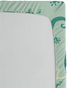 img 1 attached to 🦎 Ambesonne Exotic Lizards Chameleons Fitted Sheet, Leaping Illustration Nature Reptiles, Soft Decorative Fabric Bedding with All-Round Elastic Pocket, Queen Size, Green Mint