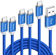 🔌 cleefun usb type c cable fast charging [5-pack, 3/3/6/6/10 ft] - compatible with samsung galaxy note 10/9/8/20 ultra 5g, s10e/s10/s9/s8 plus, a10e/a20/a51/a71, moto g7/g8 logo