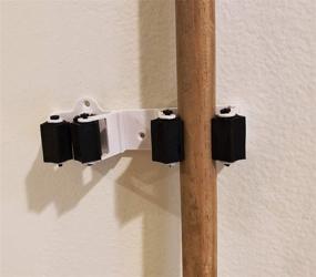 img 1 attached to 🧹 Streamline Your Space with Broom Hanger Mounted Organizer Hooks