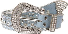 img 4 attached to Western Cowgirl Alligator Rhinestone Studded Women's Accessories for Belts