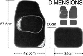 img 1 attached to 🚗 Ultra-Durable All-Weather Car Floor Mat Set (Black Nylon) by VViViD – 4-Piece Heavy-Duty Protection