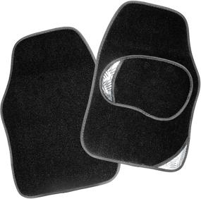 img 2 attached to 🚗 Ultra-Durable All-Weather Car Floor Mat Set (Black Nylon) by VViViD – 4-Piece Heavy-Duty Protection