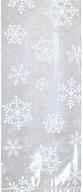 ❄️ premium christmas white snowflake plastic party bags, 20 ct. - high-quality party supply logo