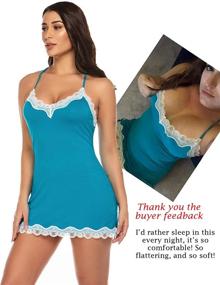 img 3 attached to Avidlove Chemise Nightgown Strappy Sleepwear