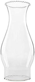 img 1 attached to 🔥 Light of Mine: Premium 3" X 8 1/2" Oil Lamp Globe for Hurricane Lamp and Oil Lamp Chimney Replacement - Clear Crimp Top Glass Chimney