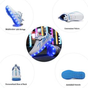 img 3 attached to BFOEL Light-Up LED Shoes for Toddlers - USB Rechargeable Sneakers for Boys and Girls - Perfect for Birthday, Thanksgiving, and Christmas Gifts