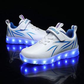 img 2 attached to BFOEL Light-Up LED Shoes for Toddlers - USB Rechargeable Sneakers for Boys and Girls - Perfect for Birthday, Thanksgiving, and Christmas Gifts