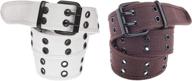 🖤 black extra large boys' accessories: canvas belts with two holes logo