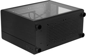 img 1 attached to Кожий к зарезу S300 из алюминия для игрового ПК форм-фактора Mini-ITX с поддержкой жидкостного охлаждения 240 мм, графической картой до 320 мм и включая PCIe расширение - черный