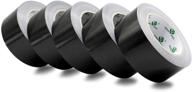 🖤 5-pack of residue-free black duct tape rolls for crafts, duct sealing tape multi pack, 8.3mil x 1.88 inch x 35yds, by bomei pack logo