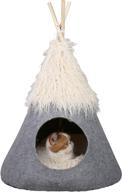 🐾 cozy and stylish petnpurr pet teepee tent with super plushy self-warming cushion: perfect cat cave, small dog bed, and puppy house solution логотип