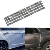 🚗 protect your car doors with bling: door edge anti-scratch sticker set - 4 multicolor crystal protection tape strips, 90cm/35.4" each logo