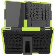 📚 maomini for kindle fire hd 10 case / hd 10 plus case 11th generation 2021 release - green, kickstand, heavy duty armor, defender cover logo