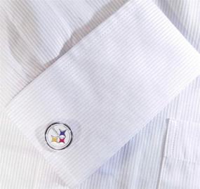 img 2 attached to Promotioneer Mens Rugby Symbol Cufflinks Men's Accessories