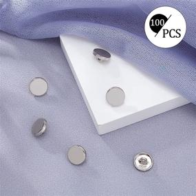 img 1 attached to 100pcs Platinum Metal Flat Buttons: Ideal for Sewing DIY Crafts and Jewelry Making - PH PandaHall