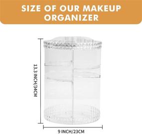 img 3 attached to 360 Degree Rotating Makeup Organizer - Large 💄 Capacity Transparent Cosmetic Storage Solution with 7 Adjustable Layers